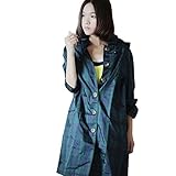Derkang Fashion Stylish Stripes Hooded Raincoat Rain Jacket Rainwear Fast Dry Lady Girl Women