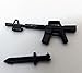 Modbrix 7618 - 10 x M16 Gewehr mit Bajonett zum Aufsetzen, Custom Waffen Set für Lego Figuren - 