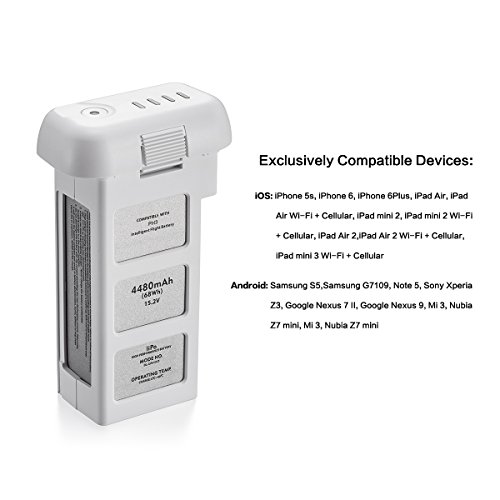 Powerextra 15.2V 4480mAh LiPo Intelligent Replacement Battery for Phantom 3 SE,DJI Phantom 3 Professional, Phantom 3 Advanced and Phantom 3 Standard, 4K Drones (2 Pack)