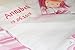Personalised baby duvet cover lined pink Lovelyn-Motif with your desired name 100x135 cm