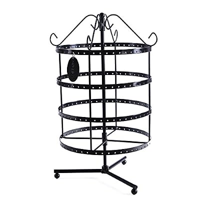 Songmics Noir Présentoir Porte-bijoux 4 rangs de boucles d'oreilles JDS012B