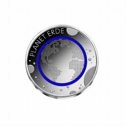 Preisvergleich Produktbild Planet Erde - Sonderprägung, Kupfer versilbert, MEDAILLE * limitiert (KEINE 5 euro münze!!)