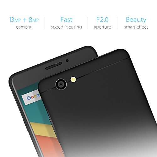 Telefono Cellulare in offerta,Vernee Thor Plus 4G Smartphone Sbloccato,Schermo AMOLED da 5.5 pollici,Octa Core 3GB+32GB Android 7.0 ,Dual Sim, Impronta Digitale,Batteria 6200mAh,Fotocamere 8MP+13MP(Nero)