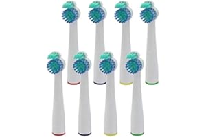 LSQtronics Set de 8 cabezales de repuesto para cepillo de dientes eléctrico Philips Sonicare Sensiflex HX2014, recambios compatibles Sensiflex