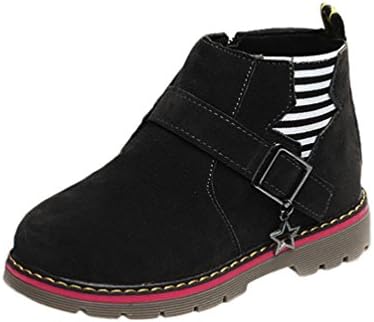 Boots Kids, DoraMe Warm Baby Boys Girls Martin Sneaker Boots Kids Baby Shoes (25/UK 7, Black)