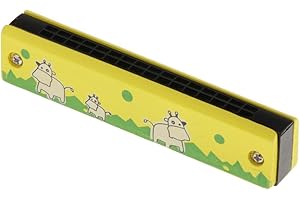 MILAGETO Harmonica 16 Holes for Kids Mouth Organ Early Education Musical Instrument, Yellow