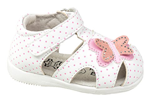 GIBRA® Sandalen für Babys und Kleinkinder, weiß/rosa, Gr. 19-24