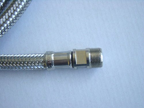 Geschirrbrauseschlauch Edelstahl 150 cm für Küchenarmatur, verdrehsicher - 3