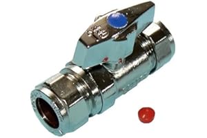 HEP BRINGING YOUR SPACE TO LIFE hep® 15MM Chrome ISOLATING Valve & Metal Lever Butterfly Handle Service Ball O FIX Valve