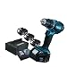 Produktbild Makita Akku-Bohrschrauber 18,0 V / 4,0 Ah mit 3 Akkus und Ladegerät im MAKPAC / inklusiv Bohrer-Bit-Set, DDF456RM3JX1
