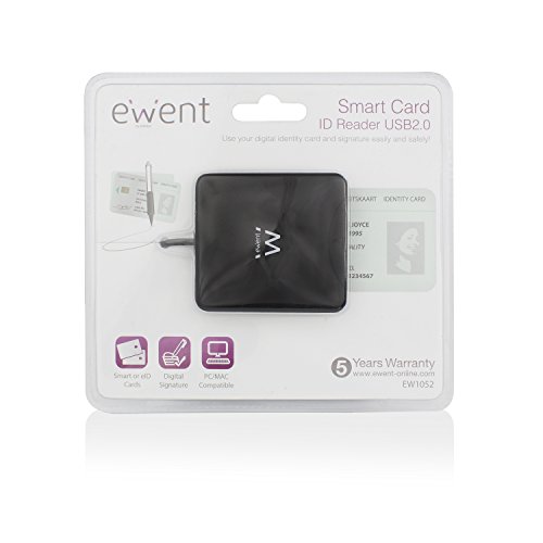 EWENT EW1052 USB Chipkartenleser SmartCard Reader, Plug&Play, USB bus-poweresd, HBCI Fähig, schwarz - 5