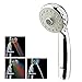 Produktbild Tera® LED Handbrause Duschbrause Duschkopf mit 3 Strahlarten; 7 Farbvariationen; Batterielos für Heim & Hotel