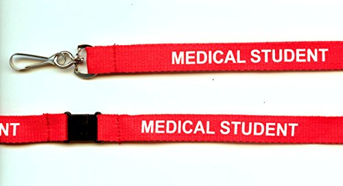 Cordón de seguridad para estudiante de medicina, color rojo