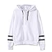 Produktbild Damen Kapuzenpullover, Beikoard Damen Mode Elegante Langarm Kapuzen-Sweatshirt Pullover mit Kapuze Kapuzenpullis für Damen Herbst Winter Hoodies Sport Kapuzenpullover T-Shirt Tops Bluse (M, Weiß)