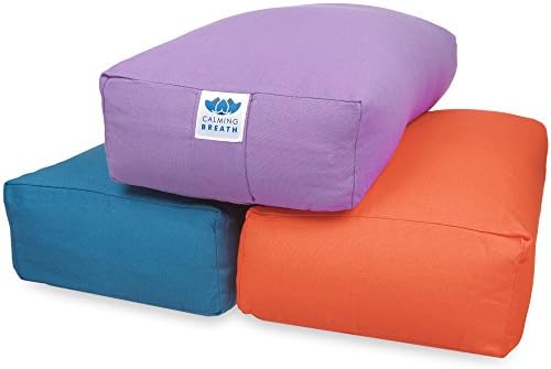 CalmingBreath Yoga Bolster, Rectangular, Cotton - Buckwheat Filled