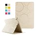Produktbild iPad Pro 9.7 inch Hülle, DEENOR Colour Series Premium PU Leder Ultra Slim Light Weight Auto aufwachen / Schlaf Funktion Schutzhülle Hülle für Apple iPad Pro 9.7 inch (2016 Release). (Golden circles)