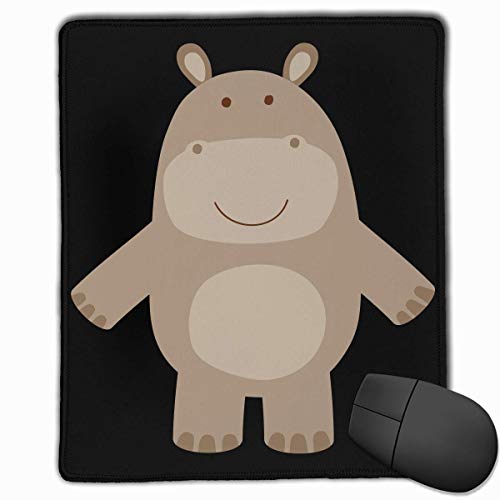 Preisvergleich Produktbild Nettes Flusspferd-Rechteck-rutschfestes GummiMousepad Computerzubehör 18 x 22 cm
