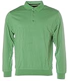  Signum Herren Polo Langarmshirt Langarm Poloshirt Green L