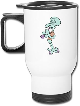 Squidward Tentacles SpongeBob Coffee Mug, Coffee Travel Mug, Coffee Thermos, Thermos Coffee Travel Mug, Coffee Thermos Custom Travel Blank Mug