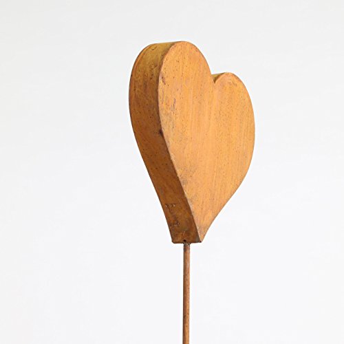 Gartendekoration Herz am Stiel Rostoptik | knuellermarkt.de | ca. 32x4x128 cm Rost Dekoration Deko Stilherz - 2
