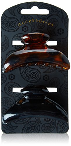 Bling Online 2pc Set of Hair Claw Clamps Clips in Mottle Brown & Black.