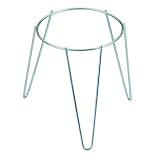 Diametro del soporte: 24 cm. Saturnia 8093204 Soporte Maceta Pie Zincado 24cms, Acero, 24.00x30.00x27.00 cm