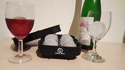Eiskugelform Ice Ball Mould Sphere Silikon Ice runden Maker 6 x 4,5 cm, perfekt für japanischen Whiskey, Cocktail und jedes Getränk schwarz - 3