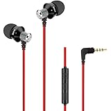 Betron DC950 Headphones Earphones, Noise Isolating, Bass Driven, High Definition In Ear Canal, Tangle free, Replaceable Earbuds for or iPhone, iPod, iPad, MP3 Players, Samsung, LG with Mic