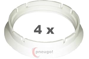 4 x pneugo! Bagues de centrage pour jantes alu 63.3 mm - 57.1 mm