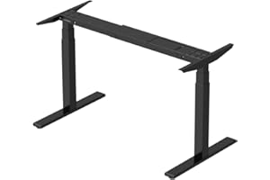 BISLEY E-WonderTech Gestell, EWT08G333, 333 schwarz, Gestell für elektrisch höhenverstellbaren Schreibtisch, Maße: H 630-1280 x B 1100-1800 x T 600-800 mm