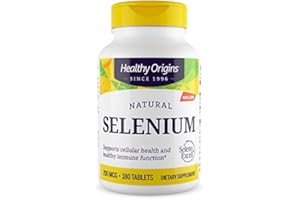 ‎HEALTHY ORIGINS Healthy Origins, Natural Selenium, 200mcg, 180 vegane Tabletten, Laborgeprüft, Glutenfrei, Sojafrei, Vegetarisch