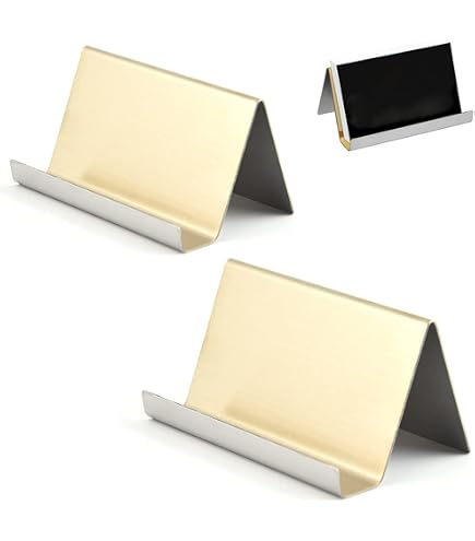 Accessorio Desk Elegante Portabiglietti Da Visita Con Portapenne - Metallizzato Dorato - Per Scrivania Ufficio O Regalo Elegante Portapenne Metallico Dorato - 13