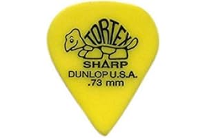 JIM DUNLOP Dunlop médiators Tortex Sharp 073 jaune (12 pièces)