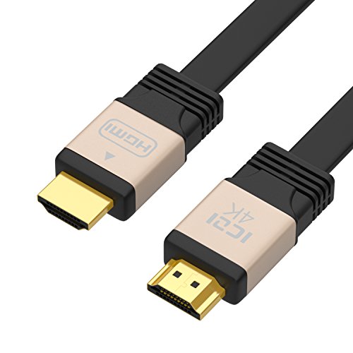 ICZI HDMI Kabel, ermöglicht 4k, 3D, HDR und High-Speed Ehernet, vergoldet, für UHD & Full-HD Fernseher und Monitore (1.5m, Gold)