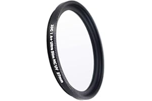 JJC Filtro UV de 37 mm, ultra delgado, multicapa, protección ultravioleta (negro)