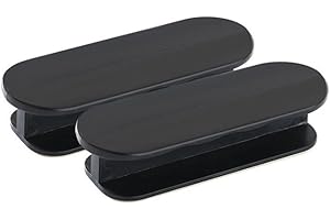 LJFEA 2 Stück Balkontürgriff, Türknauf Türgriff, Selbstklebende Türgriffe, Schrankgriffe, Türgriff Balkontür Außen, Kunststoff Möbelgriff Glastür Fenstergriff, Schwarz