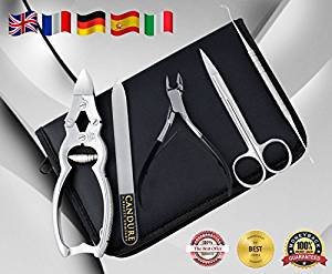 CANDURE® Professional CHIROPODY PODIATRY TOOLS – 5 Stück Hochleistungs-Nagelschneider – Fußnagelzange – Nagelzange für starke Fußnägel – Nagelschere-Nagelschneider – Nagelpflege – Persönliche Maniküre & Pediküre-Set – Zehennagelschere für dicke Zehennägel- Hautzange – Nagelzange – Nagelzange spitz – Nagelschneider – KopfschneiderFußnagelzange für tief eingewachsene Nägel + Sicherheitskoffer (CAN-5051) - 3