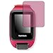Produktbild Golebo Blickschutzfolie pink für TomTom Runner 3 - PREMIUM QUALITÄT (Optische Firewall, Robust, klare Sicht von vorn)
