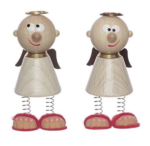 1 x Autofahrerschutzengel Charly mit Spiralfederbeinen zum Aufstellen (weiss) - 3