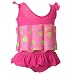 Highdas Kid's Free Learning to Swim Float Suit Adjustable Sun Protection UV Swimsuit for Baby Girls, Rose 1-2 years