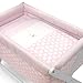 Cambrass 46 x 78 cm Wooden Crib X with Fabrics Collection Ter (Pink/ White Spotted)