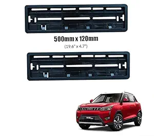 Woschmann - Car HSRP Number Plate Frames Universal Fits in All Old/New Cars such as Swift, Dzre, WagonR, Baleno, Alto Set of Two (Front and Back) Number Plate Holder, Number Plate Protector-XUV 300