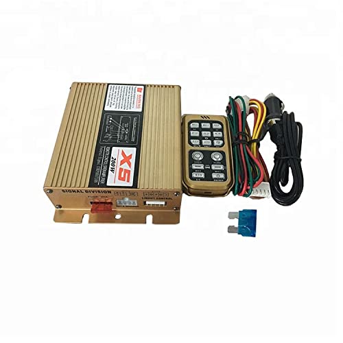 CS GLARE 12V Car Siren Speaker with Mic PA System Loud Emergency Sound Warning Siren Speaker Amplifier Horn with Hooter, Fire Alarm, Ambulance, Traffic, Police, Horn Sound (Amplifier X5)