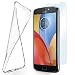 Produktbild Motorola Moto E4 Plus Hülle + Panzerglas Folie [OneFlow Clear Silikonhülle + Glas Display-Schutzfolie] Panzerfolie Schutzhülle Schutzfolie für Motorola Moto E4 Plus Case Silikon Cover - Display gewölbt, Folie bewusst kleiner