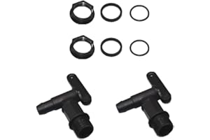 Wohlstand 2 pièces Robinet de Cuve Arrière en Plastique, Robinet de Rechange en Plastique recuperateur, Robinet De Tonneau pour seaux, robinets de Rechange pour distributeurs de vin