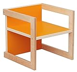Kinderstuhl Michel Birke/Orange in 3 Sitzhöhen