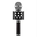 Price comparison product image Lenio Q7 Wireless Bluetooth Handheld Karaoke Microphone Aluminium Alloy Karaoke Mic Machine/tools for for iPhone/Android/iPad and most Smartphone (black)