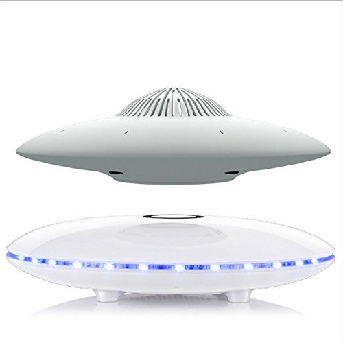 Preisvergleich Produktbild NSOP Magnetic Levitate UFO Schwimmenden Lautsprecher, Drahtlose Mini-Bluetooth-Lautsprecher Subwoofer Super Cool Hi-Fidelity Levitating Anti-Gravitation MP3 Music Player-Lange Akkulaufzeit,White