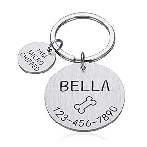 Personalized Dog Tag Pet Engraved Pet ID Tag, Custom Pet Tag, Puppy Tag, Dog Cat Name and Number ID Tag, Personalized Coller Tag