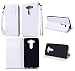 Produktbild Lonchee LG V10 Wallet Tasche Brieftasche Schutzhülle , geprägten Design Hochwertige PU Leder Folio Tasche Case Hülle im Bookstyle mit Standfunktion Kredit Kartenfächer (weiß)